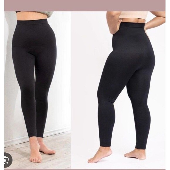 Empetua Shapermint Black High Rise Shaping Slimming Leggings Sz XL New - Picture 1 of 9